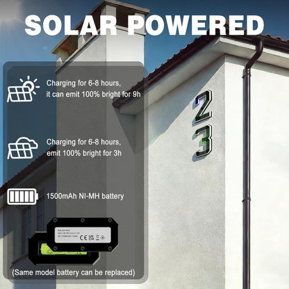 Solar Lighted House Numbers